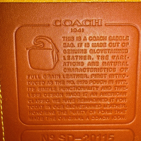 Coach 1941 Saddle Bag 23 Cornflower Blue Glovetanned Leather 20115 EUC - Picture 12 of 14